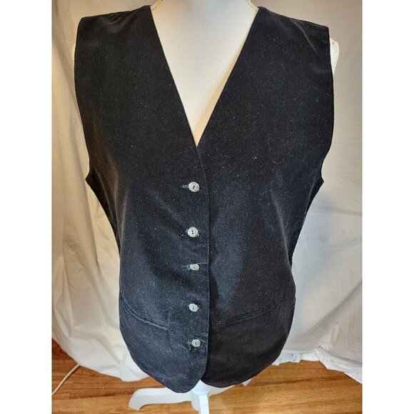 AJ Brandon Vest Black Velvet Size M‎ - Picture 1 of 5